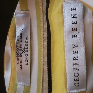 Dress shirt  Geoffrey  Beene yellow green  white